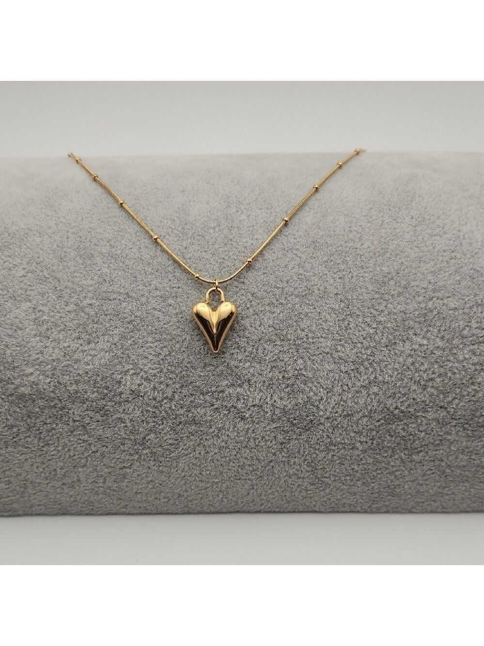 18K Gold Plated Stainless Steel Heart Pendant Necklace